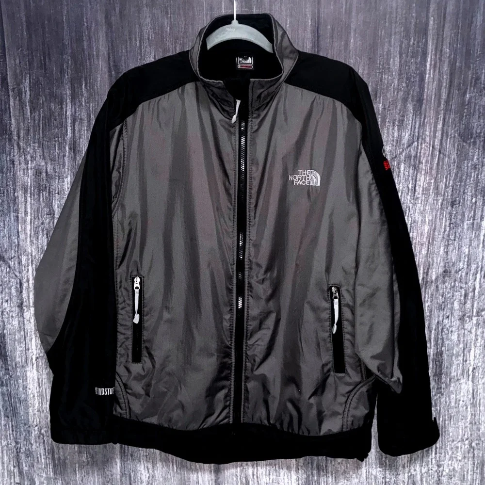 The North Face Summit Series Windstopper Jacket Men's Size L Gray Black Full Zip